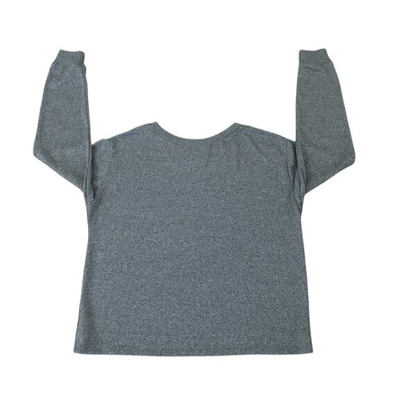 Disney Mickey Mouse Women Gray Knit Long Sleeve Crewneck Sleepwear Top Size S - Picture 2 of 8